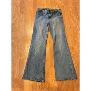 L.E.I Vintage Y2K Jeans Mid Rise LEI Women's Flare Size 9 Long Cotton Blend‎